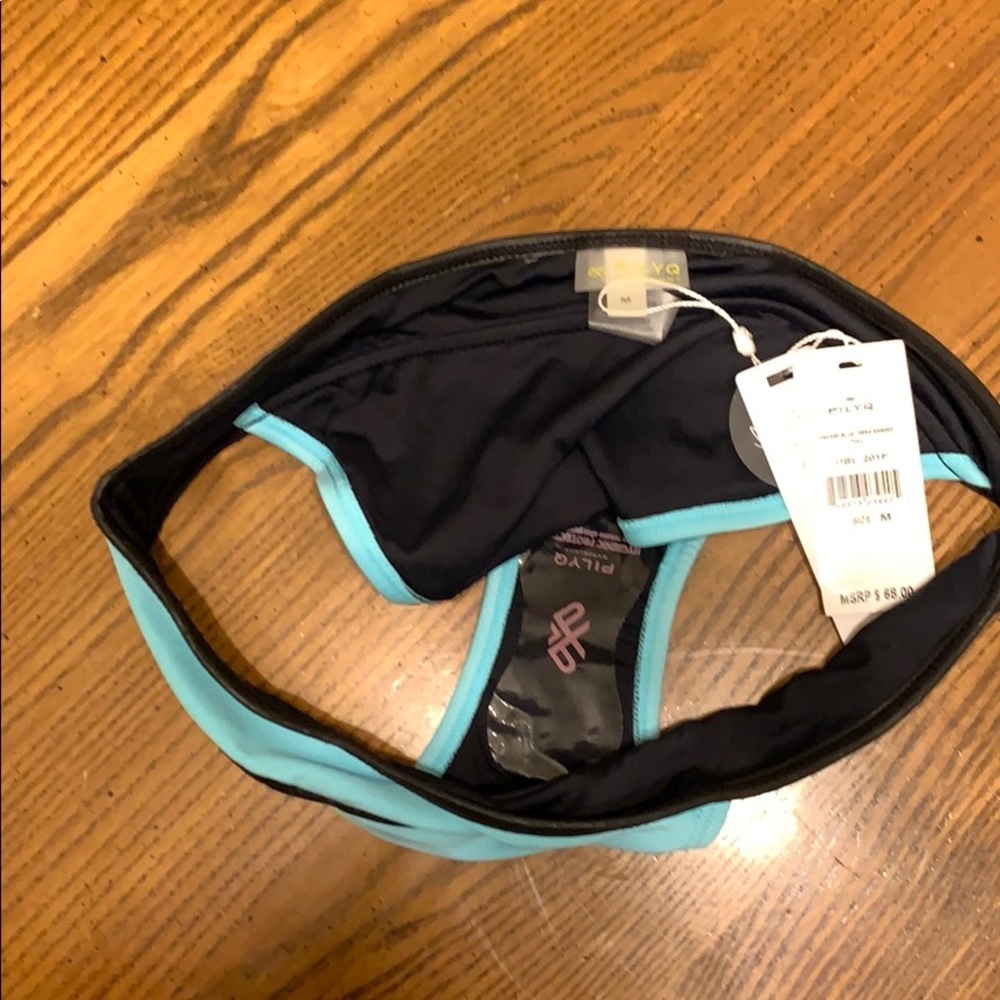 NWT PILYQ Dreamy Blue Piped‎ Banded Bikini Bottom - Picture 5 of 7